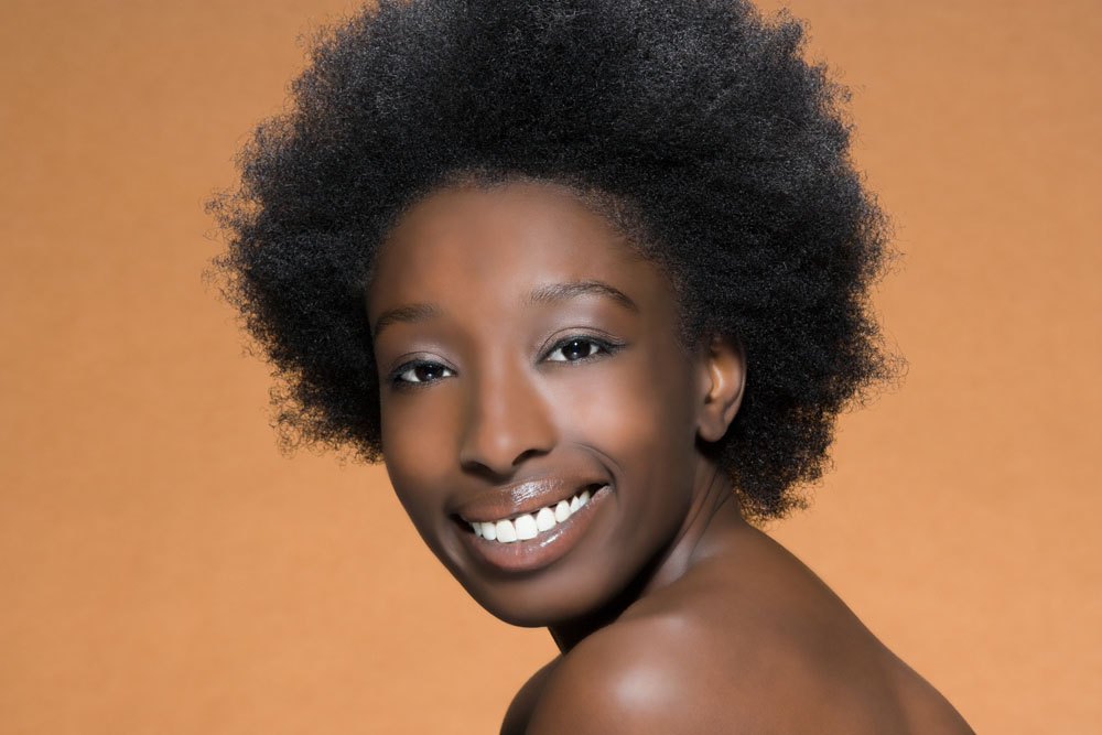 Black people natural straight on sale hair