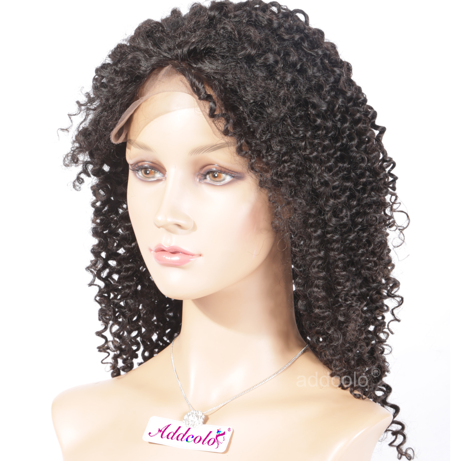 Human Hair Lace Wig Brazilian Hair Tight Curly Wig Natural Color