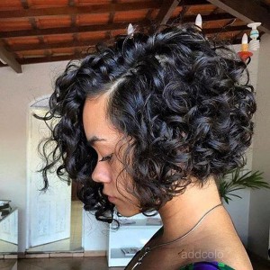 【Wigs】Full Lace Wig Brazilian Hair Curly Wig Natural Color