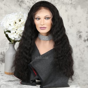 Human Hair Lace Front Wigs Natural Black Brazilian Hair Natural Wavy Wig