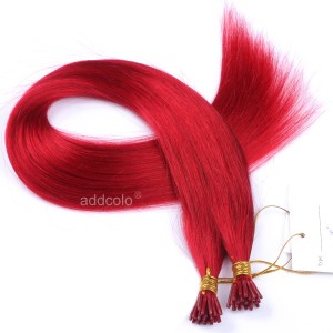 【Addcolo 10A】I Tip Hair Extensions Peruvian Hair Color #Red