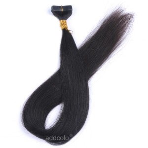 【Addcolo 10A】Tape In Hair Extensions Brazilian Hair Natural Black Color