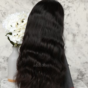 Body Wave Human Hair Half Wigs Natural Color Brazilian Hair Machine Made Wigs