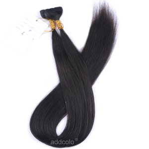 【Addcolo 10A】Tape In Hair Extensions Malaysian Hair Color #1B