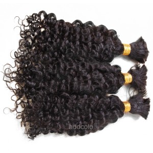 【Addcolo 8A】Brazilian Hair Deep Curly Bulk Human Hair for Braiding