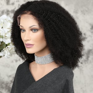 Human Hair Lace Front Wigs Natural Color Brazilian Hair Afro Curl Lace Wig 