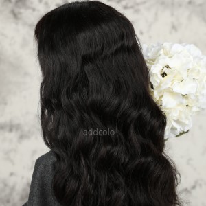 Loose Body Wave Human Hair Half Wigs Brazilian Hair Natural Color Machine Made Wigs