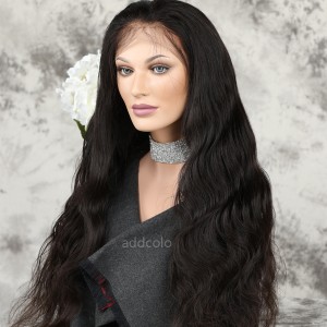 Human Hair Full Lace Wig Natural Hairline Indian Hair Body Wave Wig 