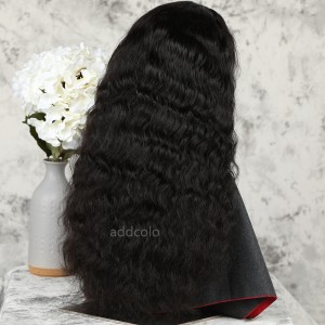 Natural Wavy Human Hair Half Wigs Natural Color Brazilian Hair Machine Made Wigs