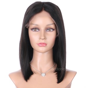 8A Human Hair Lace Front Wigs Brazilian Hair Straight & Wavy Cut Bob Wigs