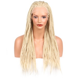 【Wigs】Synthetic Wigs Braid Color #60 Lace Front Wig 