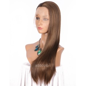 【Wigs】Synthetic Wigs Straight #8/#27 Highlight Color Lace Front Wig 