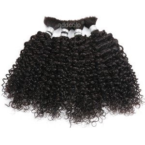 【Addcolo 8A】Bulk Human Hair for Braiding Brazilian Hair Afro Kinky Curly 