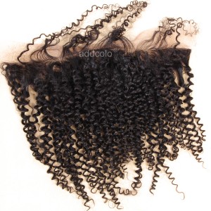 【Frontals】13x4 Silk Base Lace Frontal Brazilian Human Hair Afro Kinky Curly Frontal