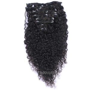 【Addcolo 8A】Clip-In Hair Extensions Brazilian Hair Curly