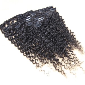 【Addcolo 8A】Clip-In Hair Extensions Brazilian Hair Kinky Curly