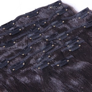 【Addcolo 8A】Clip-In Hair Extensions Brazilian Hair Yaki Straight