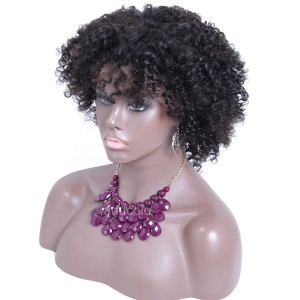 【Wigs】Lace Front Wigs Brazilian Hair Afro Kinky Curly Wig Natural Color