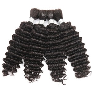 【Addcolo 8A】Bulk Human Hair for Braiding Brazilian Hair Deep Wave