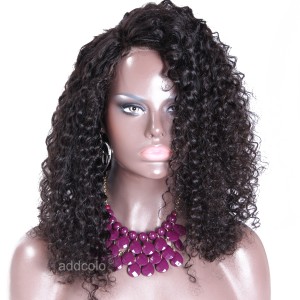 【Wigs】Lace Front Wigs Brazilian Hair Kinky Curly Wig Natural Color