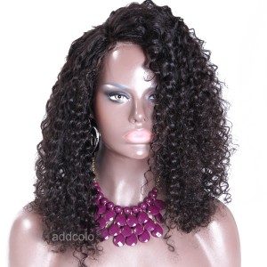 【Wigs】360 Lace Frontal Wigs Brazilian Hair Kinky Curly Wig Natural Color