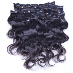 【Addcolo 8A】Clip-In Hair Extensions Brazilian Hair Body Wave