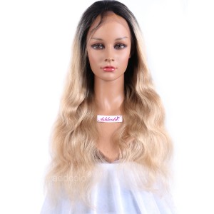 【Wigs】Lace Front & Full Lace Wig Malaysian Hair Body Wave Wig #1B/#24 Ombre Color