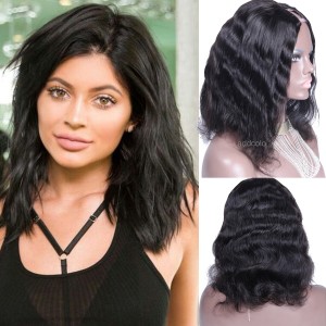 180% Heavy Density U Part Wig Human Hair Middle Part Natural Wave Upart Wigs
