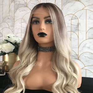 Beverly Virgin Hair Full Lace Wigs Balayage