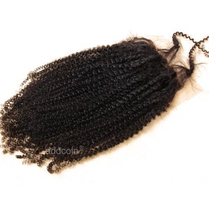 【Closures】Afro Kinky Curly  Hair Closure Brazilian Human Hair 4"x4" Lace Closure