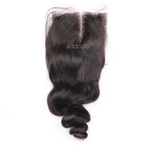 【Closures】Hair Closure Indian Remy Human Hair Wavy 4"x4" Closure