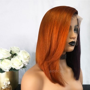 Brenda Virgin Hair Lace Front Wigs Orange & Grape Purple