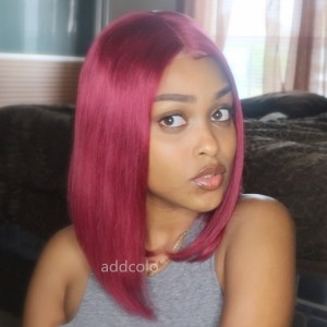 Burgundy Wigs Bob Straight & Wavy 2020 Best Fashion Summer Colorful Lace Front Wigs