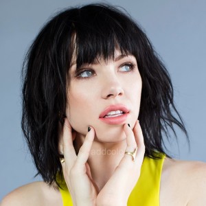 【Wigs】Cary rae jepsen Human Hair Wigs Bob Wig with Bangs