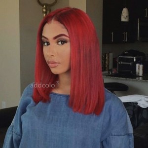 Carmine Red Lace Front Wigs Bob Straight & Wavy 2020 Summer Colorful Trendy Wigs