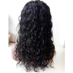 【Wigs】Full Lace Wigs Brazilian Hair Wavy Wig Natural Color