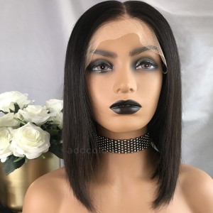 Elizabeth Unprocessed Virgin Hair Lace Front Wigs Natural Black