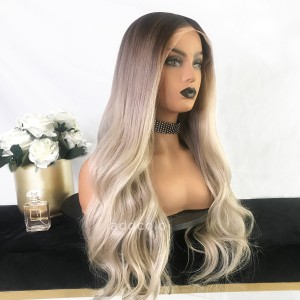 Erica Virgin Hair Full Lace Wigs T4/Silver Gray