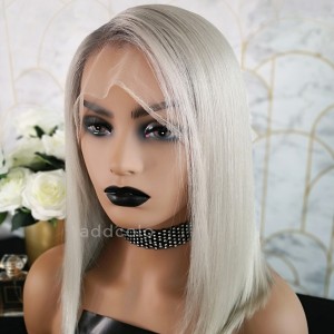 Felicia Virgin Hair Full Lace Wigs T1B/Gray 