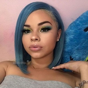 Ink Blue Wigs Bob Straight & Wavy 2020 Summer Trendy Colorful Lace Front Wigs