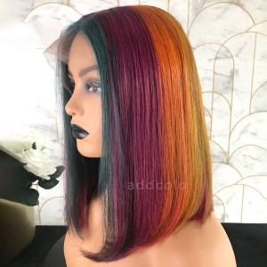 Jade Remy Hair Lace Front Wigs Rainbow