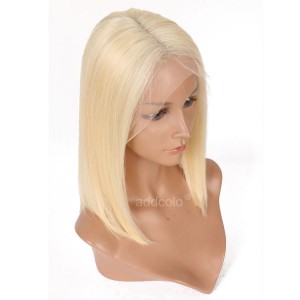 Kim Kardashian Inspired Human Hair Wigs Instock Blonde Color Straight Bob Wigs