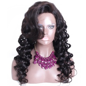 Good Quality Wigs Loose Wave Natural Hairline Silk Base Human Hair Wigs For Women