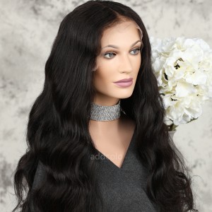 Human Hair Full Lace Wigs Natural Color Brazilian Hair Loose Body Wave Wig