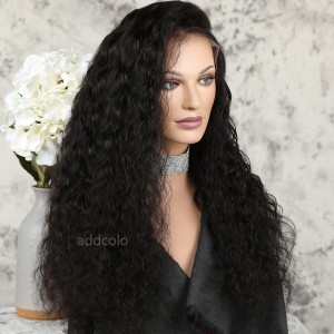 Silk Top Wigs 180% Heavy Density Loose Curly Free Part Glueless Human Hair Wigs