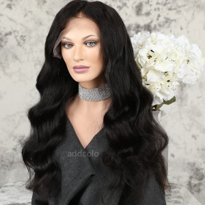 Human Hair 360 Lace Frontal Wigs Natural Color Brazilian Hair Loose Wave Wig 
