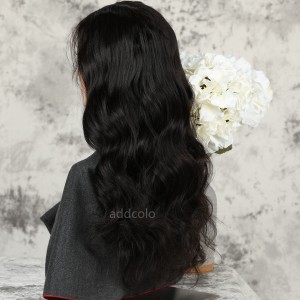 Loose Wave Human Hair Half Wigs Natural Color Brazilian Hair Machine Made Wigs