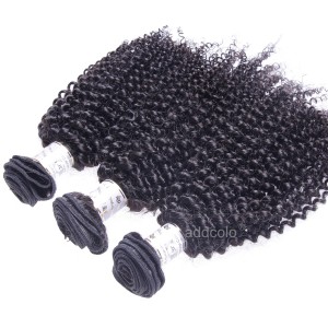 【Addcolo 8A】Hair Weave Natural Color Indian Kinky Curly Hair Bundles
