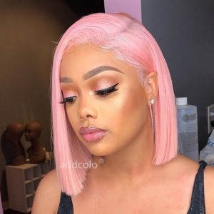 Pink Lace Front Wigs Bob Straight & Wavy 2020 Summer Colorful Trendy Wigs