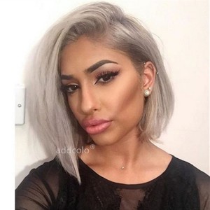 Silver Grey Wigs Bob Straight & Wavy 2020 Summer Best Fashion Colorful Lace Front Wigs